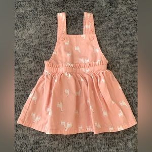 Super Cute Giraffe Print Overalls Dress 6 Months